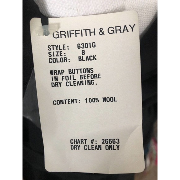 Vintage‎ St John Griffith Gray Black Wool Pocket Blazer Jacket Longline 8 NWT - Picture 6 of 15